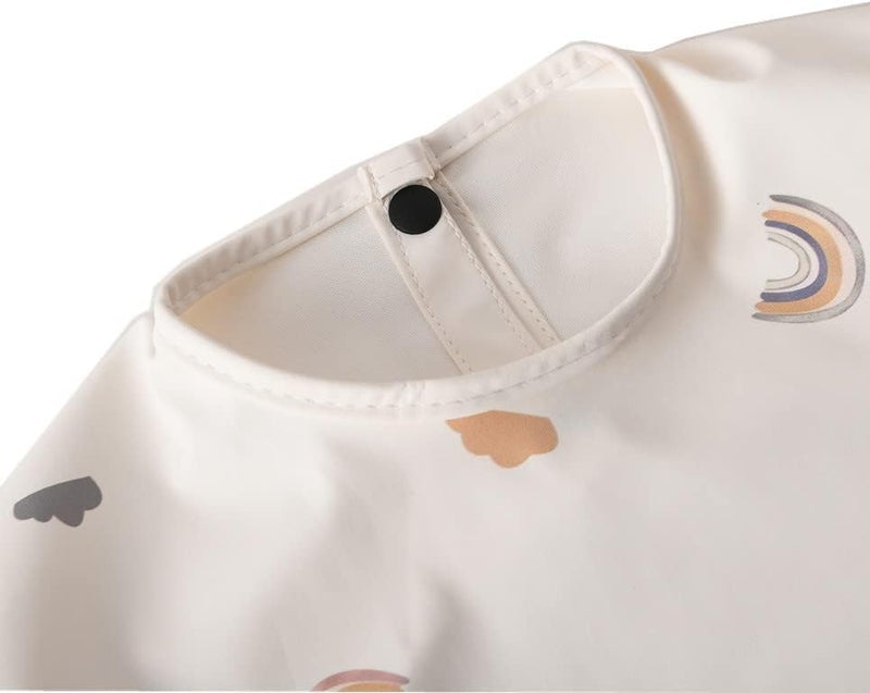 GZMM Waterproof Long Sleeve Baby Bib with Rainbow Design - Image 5